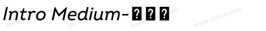 Intro Medium字体转换